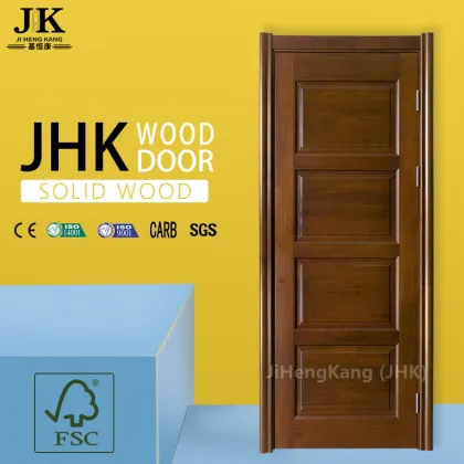 JHK-011 Solid Wood Door Wood Accordion Closet Doors Wooden Doors India