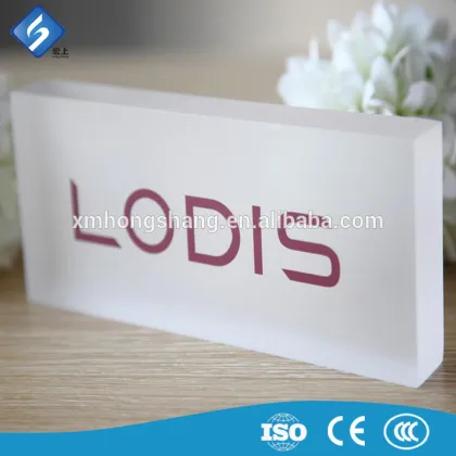 Elegant Thick Frosted Acrylic Brand Logo for Popularity of the Enterprise