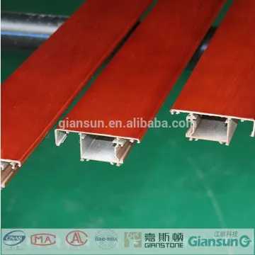 High quality pvc veneer Coating Aluminum Window & Door Profiles/ Fireproof wooden coated aluminium windowdoor and sections
