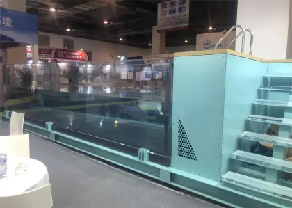 Acrylic container pool with acrylic board