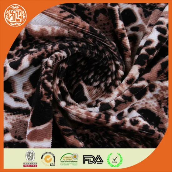 ne w fashion digital printed corduroy 95 polyester 5 spandex fabric