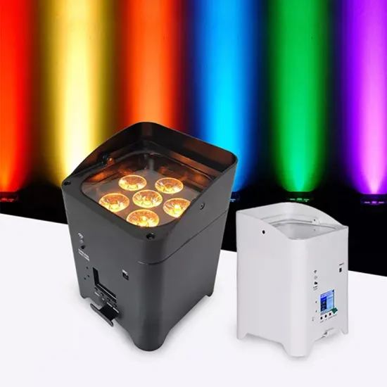 Wireless Wi-Fi Controlled IR Remote RGBWAUV 6in1 DJ Parcan Light with Rechargeable Battery - 18W Par 6
