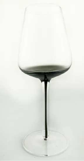 Clear Wine Glass With Smoky Gray