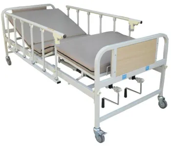 Multi-purpose Handicapped Manual Hospital Bed With Mesh-wire Mattress