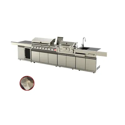 American Professional Modular Gas Grill Kitchen Cabinet with Sink