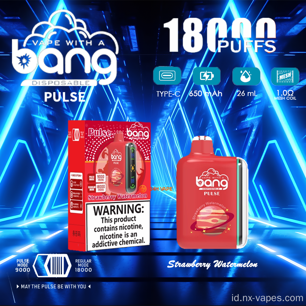Bang pulsa 18k puffs vape rokok e asli