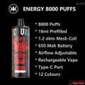 La vape Disposables KK Energy 8000 Puffs