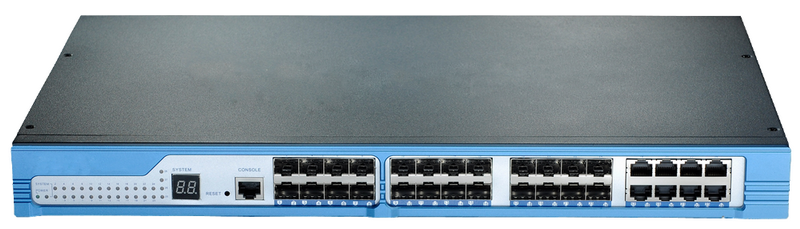 24 Ports All Optical Gigabit Switch Extendable 10G