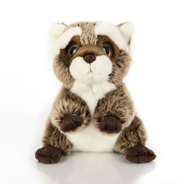 Grey raccoon plush sleeping toy for children