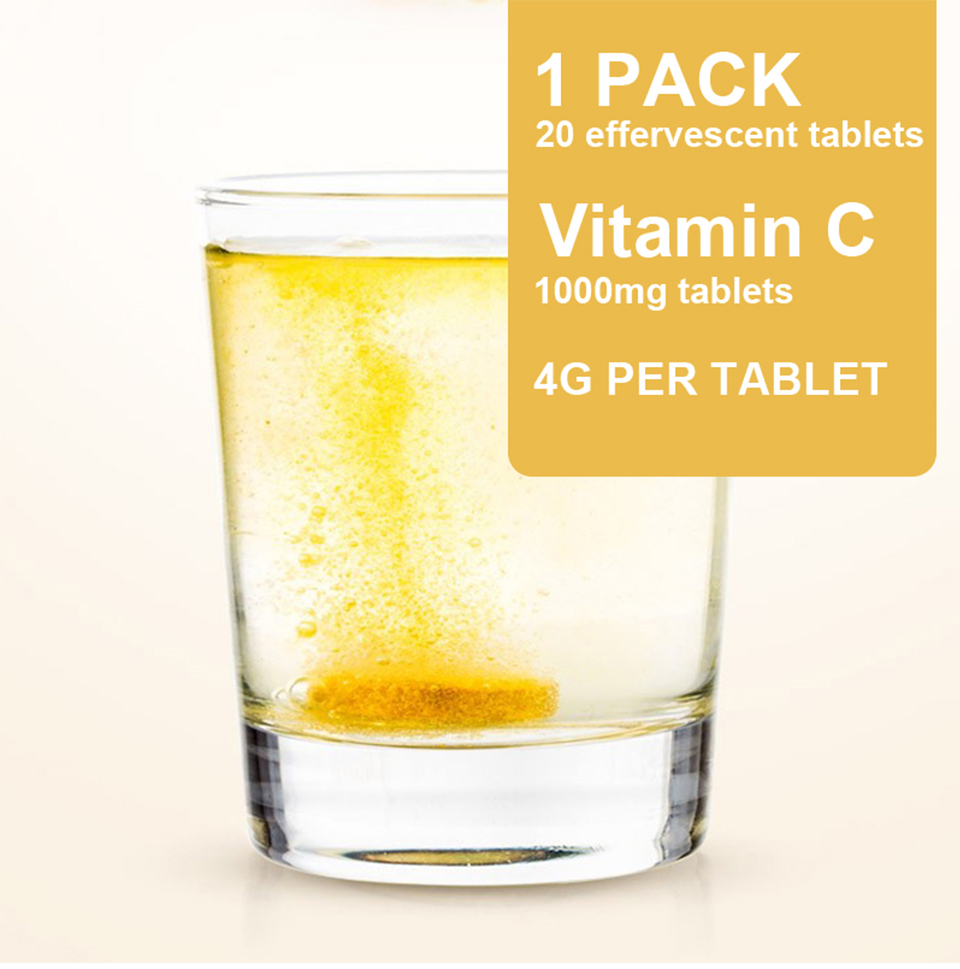 OEM/ODM Sugar Free Vegan Orange Flavor Echinacea Purpurea Extract Vitamin C Effervescent Tablets