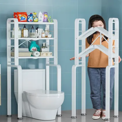 Bathroom Sink Folding Storage Rack for Washing Machine