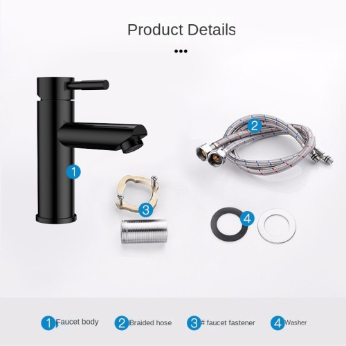 Wholesale Single Hole Hot Cold Black Basin Faucet