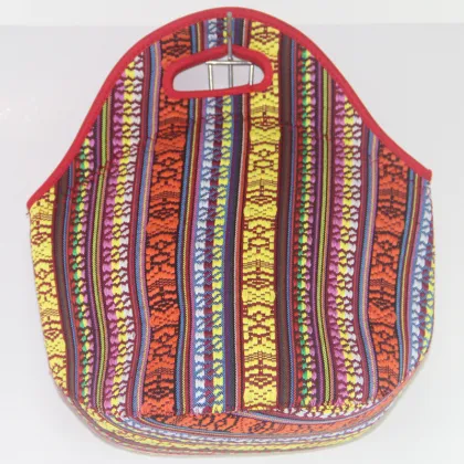 Insulated neoprene lunch box tote