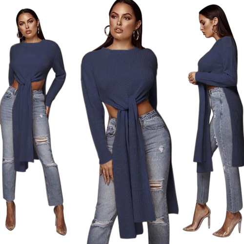 Tops Tees And Blouses Women Trendy Solid Knit Loose pullover Manufactory