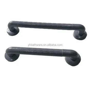 Toilet Handicap Grab Bar - Non Slip Hand Rail for Bathroom Safety Grey Plastic