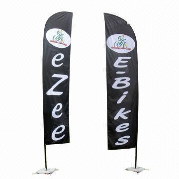 12ft High Beach Flag with Digital Printing on Both Side, OEM Accepted
