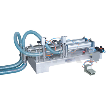 Double Headed Pneumatic Liquid PET Bottle Filling Machine