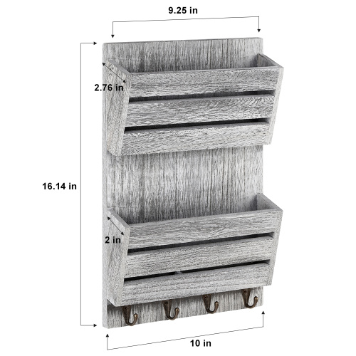 Holzhalter mit Holz 2-Slot-Magazin mit wichtigen Haken