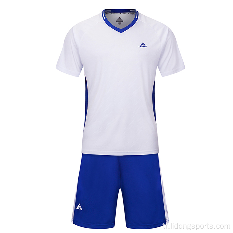 Toptan boş futbol gömlek futbol formaları üniformaları seti