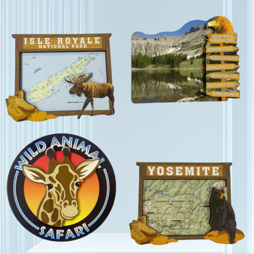 Customizable Animal Crafts Handmade Wooden Fridge Magnet