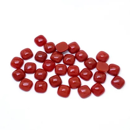 Natural South Red Agate Square Persimmon Gems