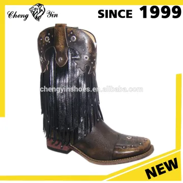 2017 hot selling genuine leather women and men cheap wholesale shoes in china rubber cowboy boots