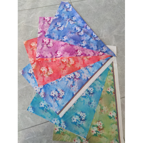 Popular 100d 4 vias de tecido estampado de verão