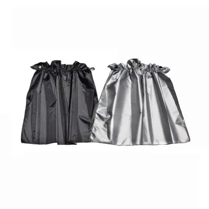 Wholesale 4pcs Double Layer Foldable Black Silver Car Window Curtains Sunshade