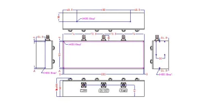 Aluminum Material Cavity Duplexer Qn-Female Connector