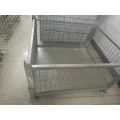 Euro standard foldable metal wire mesh turnover box