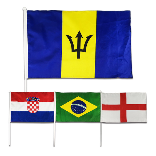 Barbados Hand Flag National Day Promotion Banner