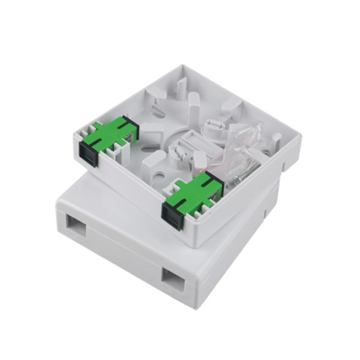 FTTH WALL Outlet Optic ABS Box: Mini Access Terminal Box z adapterem Pigtails 1/2 Core Pigtails