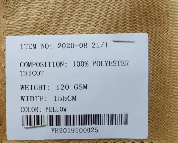 Pure Polyester Poly Tricot Fabrics