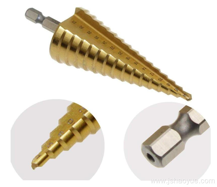 3PCS High-Speed Steel Step Drill BitCoated Metal