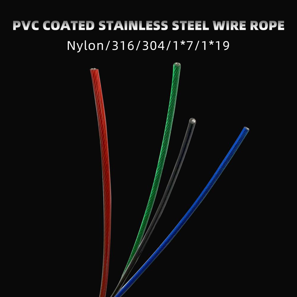 1x7 PVC coated stainless steel wire rope