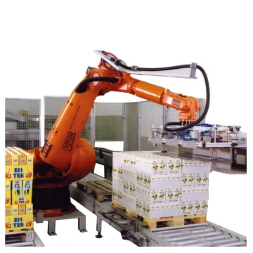 Automatic Robot Palletizer: Carton Palletizing and Wrapping System