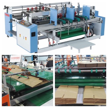 Manual 2pcs paper board carton gluing machine