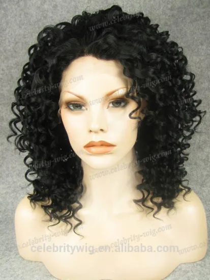 Rihanna Fire Curl Wig small curly synthetic hair lace front wig