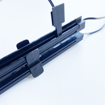 Built-in Power Rail Track for LED Light Tubes with Conductive Groove Support Arm Shelf