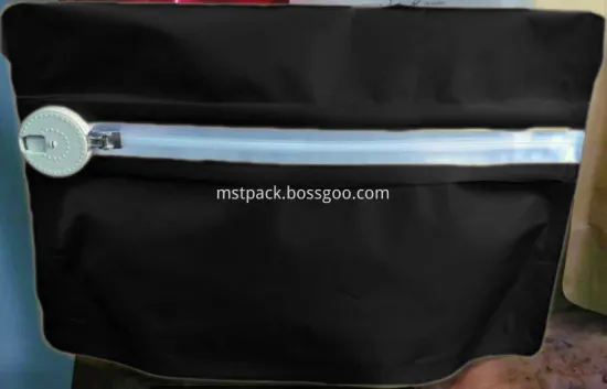 Matte Black Child Resistant Pouch Bags