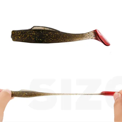 JOHNCOO 6pcs TPR Soft Worm Shad Fishing Lures for Trout and Bream