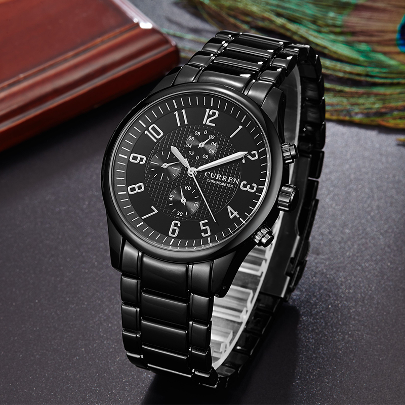 custom your logo quartz business watch waterproof watch