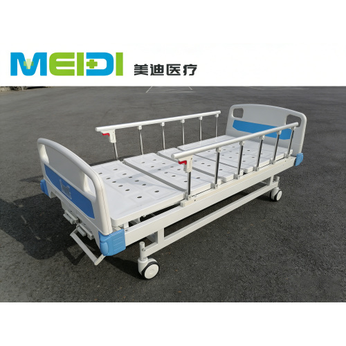 Medical Manual 2-Crank Hospital Bed, Mute Anti-Collision Castors, Adjustable Back & Leg