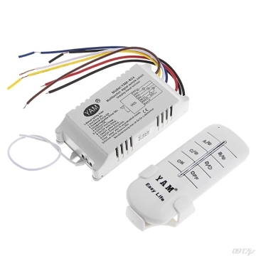 Wireless 220V ON/OFF Lamp Remote Control Switch - 1/2/3/4 Ways