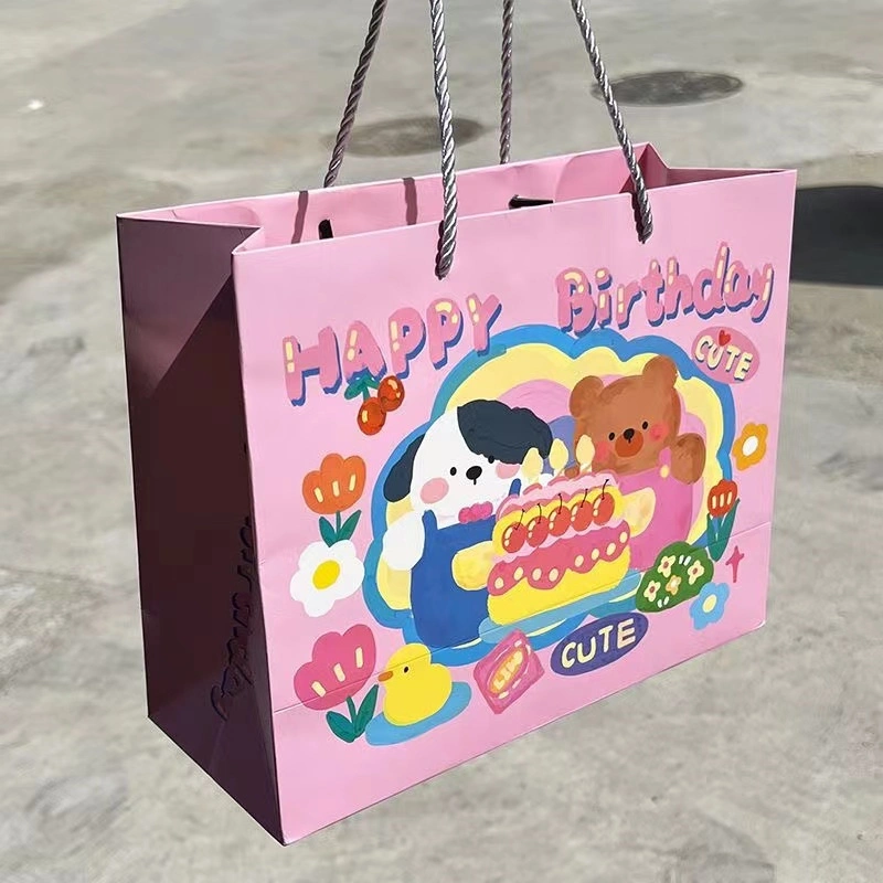 Birthday Gift All-Purpose Packing Tote Bag Custom Print Pattern Jewelry Store Shopping Bag China Wholesale