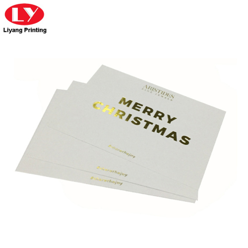 Merry Christmas Gift Card Printing with Gold Logo