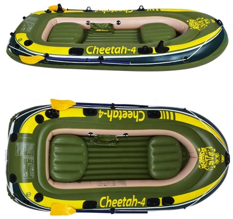 Inflatable rowing boat for 3-people in the pool