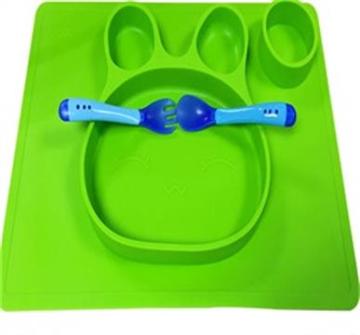 Baby Silicone Placement Bowl 3 Compartments plate for Kids