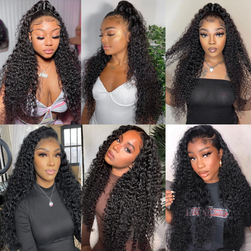 Curly Lace Wigs Transparent Lace Brazilian 28 30inch 13x6 13x4 HD Transparent Loose Curly Lace Front Wig Deep Wave 5x5 Glueless Lace Human Hair Wigs For Women Factory