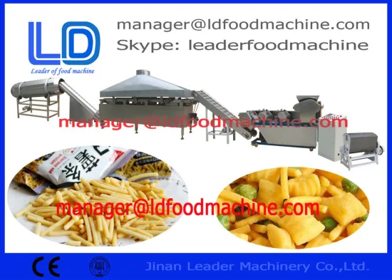 Plc Extruded Fried Fried Wheat Flour Snacks Making Machine 3d Pellet Processing